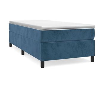 Estructura de cama box spring terciopelo azul oscuro 90x190 cm