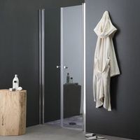 puerta de ducha antipanico con apertura abatible de 70 cm  saloon