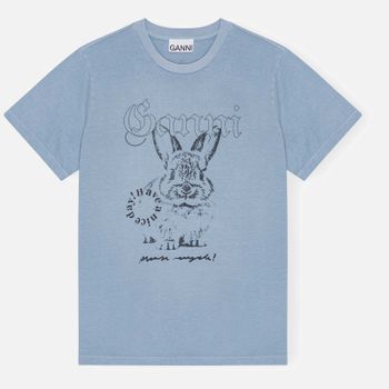 Ganni Re-Cut Basic Relaxed Cotton-Jersey T-shirt - S