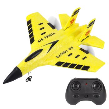 Avión de combate planeador RC de espuma EPP SU35 2526 2.4GHz 2CH con giroscopio incorporado y luz LED RTF para principia