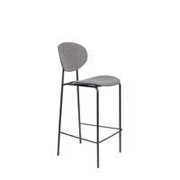 silla de bar de tela gris