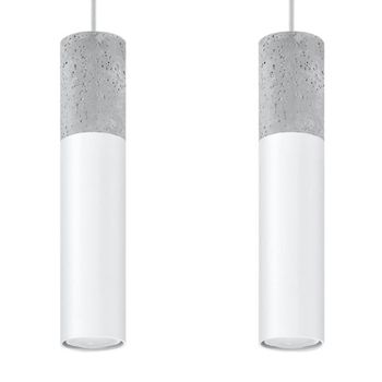 Lámpara colgante nivoto blanco, 2 luces