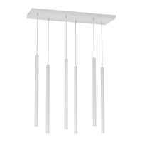 lampara colgante uza gris 6 luces