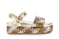 sandalias con tejido sintetico y efecto laminado multi bronze 37
