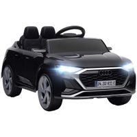 aiyaplay coche electrico para ninos audi q8 etron sportback con bateria 12v mando a distancia faros bocina y musica negro