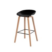 taburete alto de cocina con patas de roble color roble