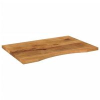tablero de mesa  tablero escritorio con curva madera mango rugosa 90x60x25cm
