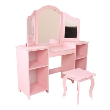 Juguete Tocador Infantil Con Taburete Rosa De Chipolino
