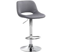 taburete de bar camden en terciopelo gris oscuro 46x42x86 cm