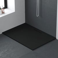 plato de ducha resina lyra negro  70x100cm