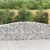 cestas de gaviones 2 piezas  gavion para piedras  gavion decorativo forma de arco hierro 400x50x80100 cm cfw228798
