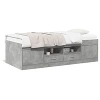 tumbona de jardin  silla  sillon exterior con cajones madera ingenieria gris hormigon 75x190 cm cfw541710