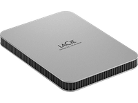 disco duro externo 1 tb - lacie mobile drive v2 stlp1000400 usb-c 130 mbs plateado lunar