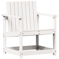 silla de jardin  silla de exterior  sillon madera maciza de pino blanco 62x55x77 cm