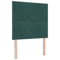 cabecero led geometrico manual verde oscuro 100 cm terciopelo