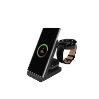 estacion de carga inalambrica fixed 3 en 1 usb-c carga rapida negra