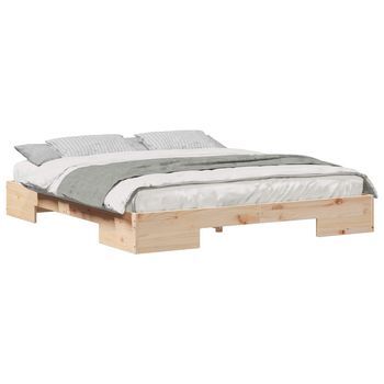 Cama Matrimonial | Cama Para Adulto | Estructura De Cama Marrón 180 X 200 Cm