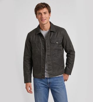 Filson para hombre. FMCPS0012 Chaqueta Short Lined Cruiser gris oscuro (S), Casual, Algodón