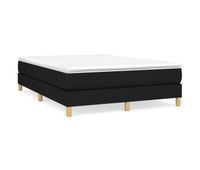 estructura de cama box spring tela negro 140x200 cm