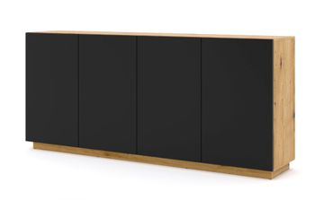 Cómoda efecto madera Crema y Negro