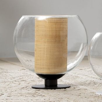 Lámpara de mesa bola rafia 35