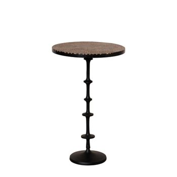 Mesa auxiliar de metal negro