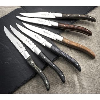 Estuche de 6 cuchillos carne  haya