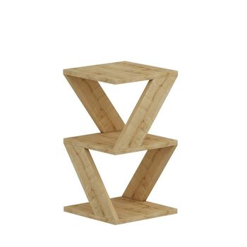 Mesa auxiliar 3 niveles h50 cm - roble