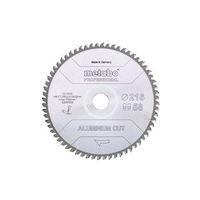 metabo hoja de sierra aluminium cut - professional 216x30 z58 fztz 5neg 628443000