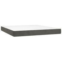 colchon matrimonial  colchon de cama  colchao muelles ensacados terciopelo gris oscuro 160x200x20 cm