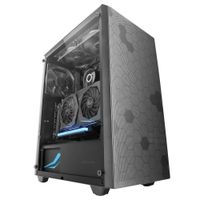 mars gaming mc-q3 caja semitorre atx ventana lateral completa cristal templado doble rejilla magnetica antipolvo frontal  superior ventilador 120mm fdb refrigeracion liquida 360mm caja pc