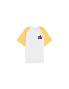 Camiseta Puma Mid90S Graphic Tee I Infantil Blanco/Amarillo