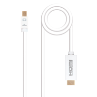 cable mini displayport - hdmi nano cable 5m blanco