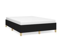 estructura de cama de tela negra 140x200 cm