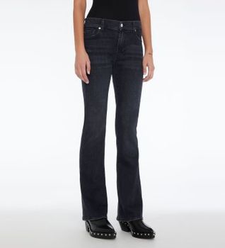 7 For All Mankind para mujer. JSWBC340SP Jeans Bootcut de talle medio negro (24), Casual