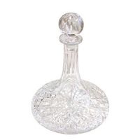 decantador de vino en cristal tallado 1 unidad aurum 1 l incluye tapon de cristal para cierre hermetico