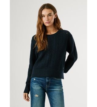 Pepe Jeans para mujer. PL7000019 Jersey Candide marino (M), Casual, Algodón
