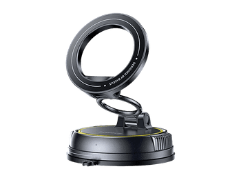 Soporte de móvil para coche - Baseus PrimeTrip VC2 Flex, Ventosa ultrapotente, Rotación 360º, Con brazos amortiguación, Universal, Negro Cluster