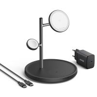 anker maggo estacion de carga inalambrica ajustable 3 en 1 qi2 15w negro