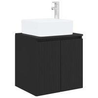 vanidad con lavabo de pared negro 53 x 35 x 63 cm vidaxl