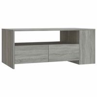 mesa de cafe - mesa de centro madera de ingenieria gris sonoma 102x55x42 cm