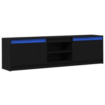 Unidades De Tv 2 Uds. Negro Madera De Ingeniería Vidaxl