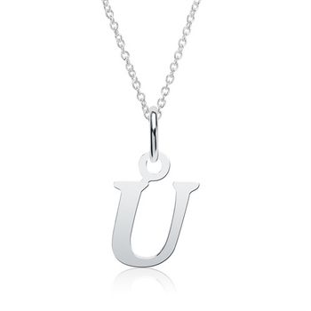 Cadena letra U plata 925