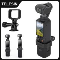 telesin - adaptador de doble garra de liberacion rapida de aleacion de aluminio con tornillo de 14 para dji osmo pocket 3 y pocket 4