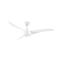 ventilador de techo con lampara de plastico blanco