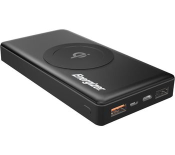 ENERGIZER Qi Portable Power Bank - Black, Black