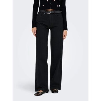 Only Jeans 15338858 JUICY HW WIDE-BLACK DENIM para mujer