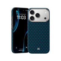 benks funda para iphone 17 pro max  carcasa con magsafe de fibra kevlar 1000d armorgrid azul collectors edition ultrafina con proteccion de camara y ajuste preciso