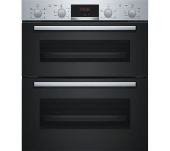 BOSCH NBS113BR0B Electric Built-under Double Oven - Stainless Steel, Stainless Steel