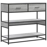 mesa consola madera de ingenieria gris sonoma 90x35x80 cm